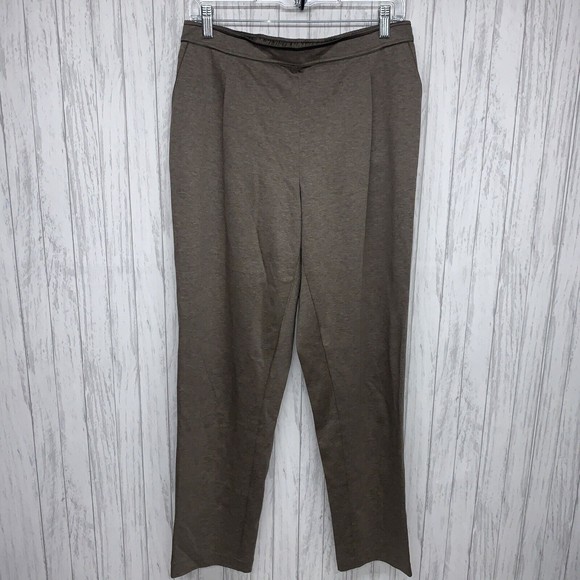 Womens Size M Lafayette 148 Pull On Trouser Pants Brown EUC - Picture 1 of 5